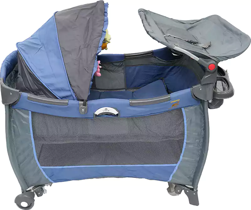 سرير أطفال، كحلي × رمادي، 6222