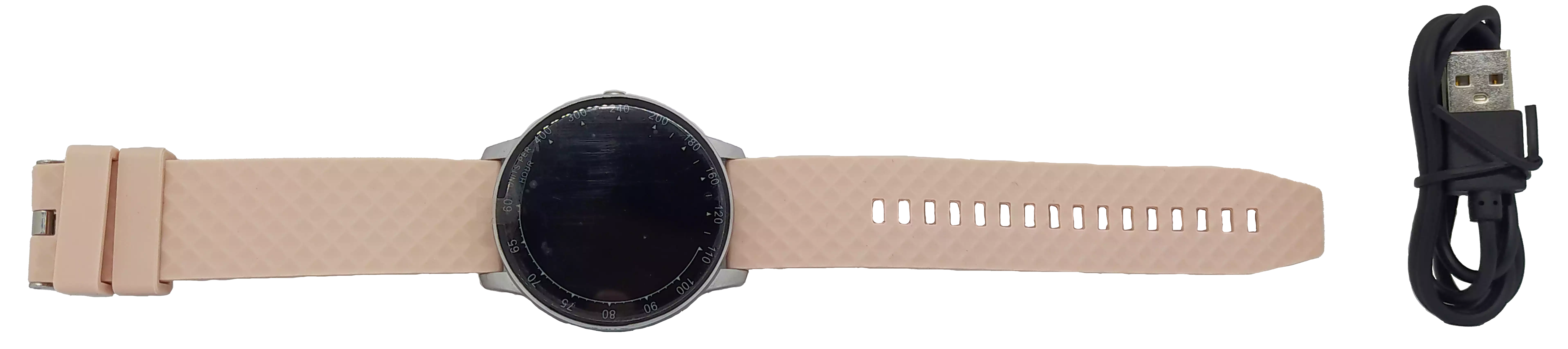 ساعة H30 الذكية، بلوتوث، شاشة تعمل باللمس 1.28 بوصة، مقاومة للماء، بطارية تدوم حتى 5-7 أيام، بيج