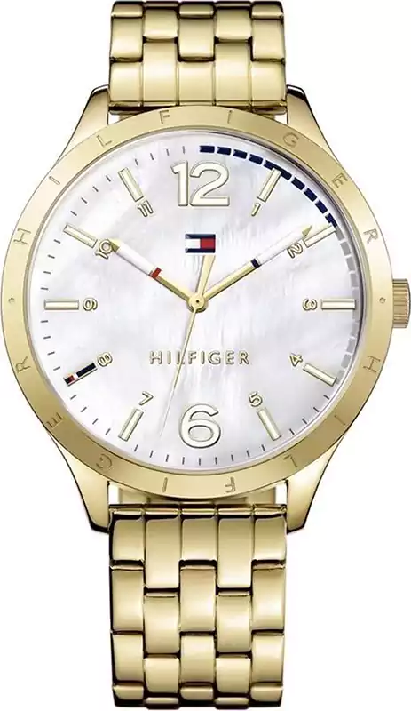 ساعة تومي هيلفيغر نسائي، عقارب، سوار ستانلس ستيل، ذهبي، 1781545