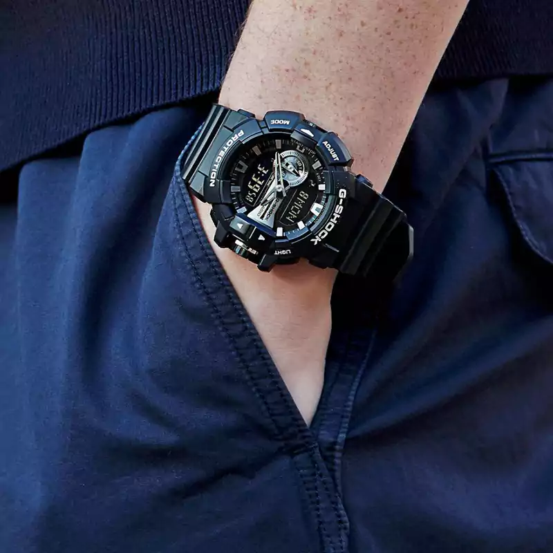 Casio G-Shock Watch for Men, Resin Band, Analog and Digital, Black GA.400GB.1ADR