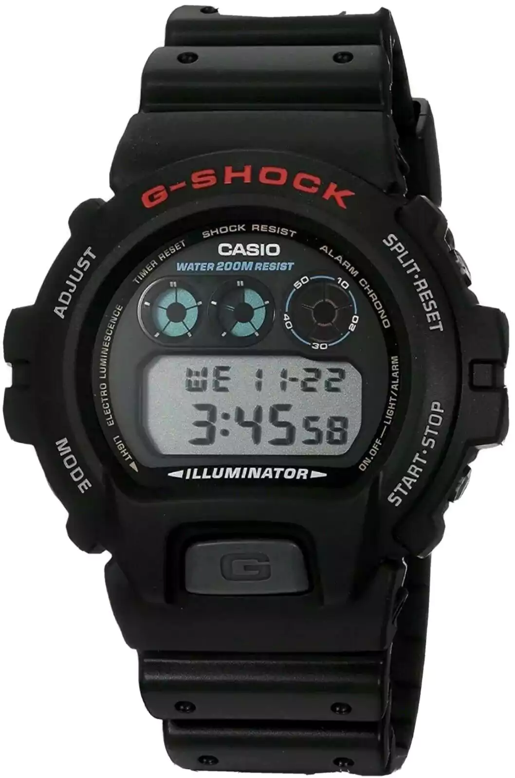 Casio G-Shock Men's Watch, Digital, Black, DW.6900.1VDR