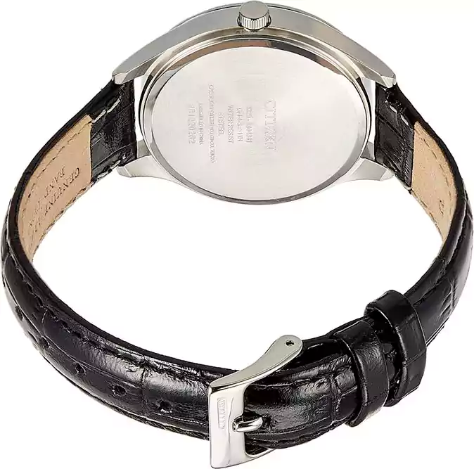 ساعة سيتيزن رجالي، عقارب،  سوار جلد، أسود،  ED8160-09A