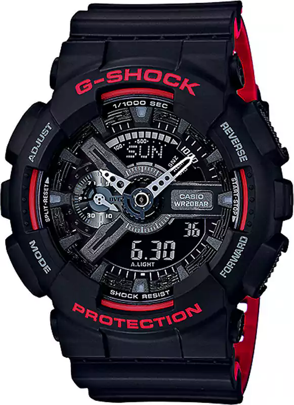 Casio G-Shock Watch for Men, Analog and Digital, resin strap, Black GA.110HR.1ADR