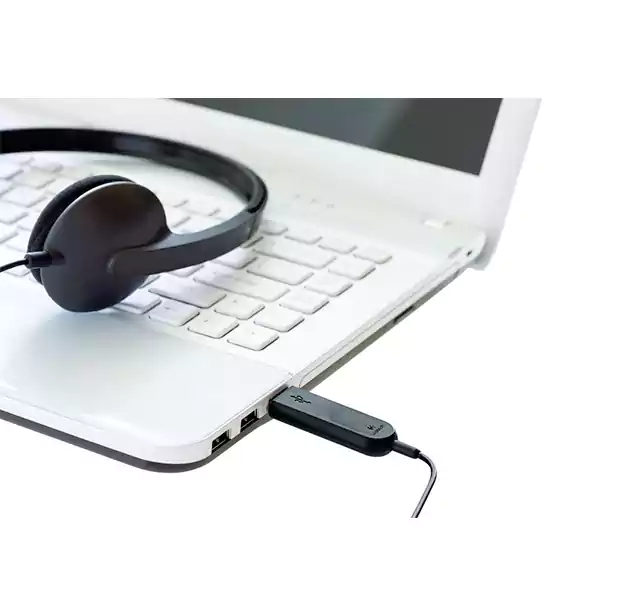 سماعة لوجيتيك يو إس بي H340-981-000475 للألعاب مقاومة للماء، توصيل  سهل مع كابل 1.7 متر، ميكروفون معزول ضد الضوضاء، متوافقة مع الكمبيوتر الشخصي وماك، أسود