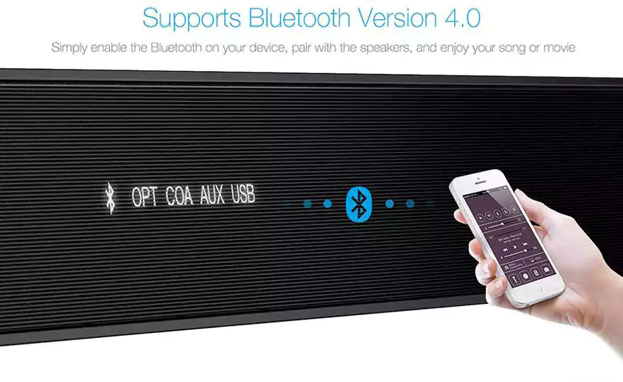 سماعات مسرح منزلي من اف اند دي ، مع صب لاسلكي، أسود، T-388