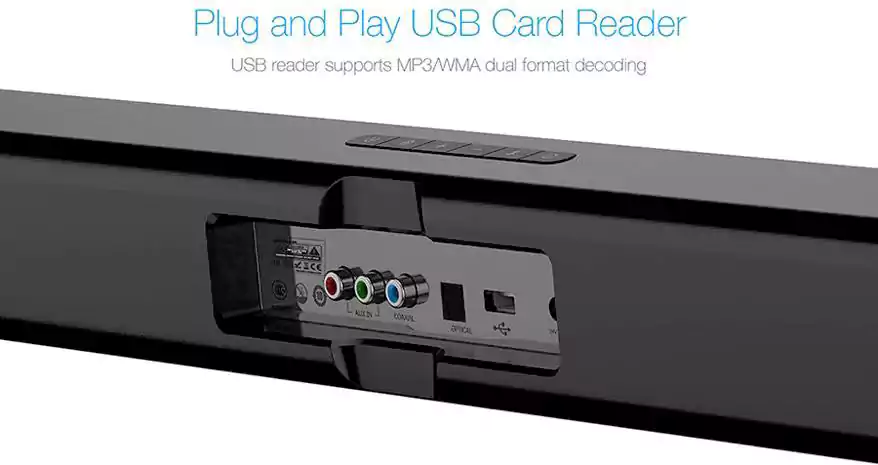 سماعات مسرح منزلي من اف اند دي ، مع صب لاسلكي، أسود، T-388