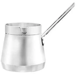 كنكة شاي ألمنيوم من الدهان بيد ستانلس مقاس 1 - فضي