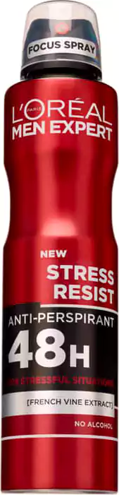 مزيل عرق سبراي  ستريس ريسيست من لوريال اكسبيرت للرجال 250 مل