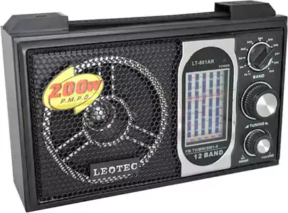جهاز راديو صغير ليوتيك، FM\AM\MW ، توصيل بالكهرباء أو حجارة ، صوت عالي نقي، خشبي، LT.2008
