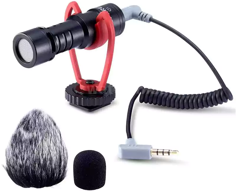 ميكروفون رود، مكثف، متوافق مع كاميرات الفيديو والتسجيل، أسود×أحمر، Video Micro 17198