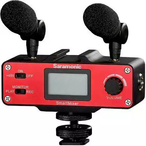 ميكسر صوت سارامونيك، 2  ميكروفون مكثف، لأجهزة أندرويد و IOS