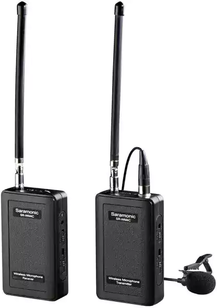 نظام ميكروفون لاسلكي سارامونيك، جهاز استقبال محمول يمكن تثبيته على الكاميرا، أسود، SR-WM4C