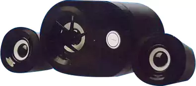 سماعات مكبرة للصوت جيجا ماكس، بلوتوث، 3 قطع، منفذ USB\ AUX\ SD، أسود، GM307