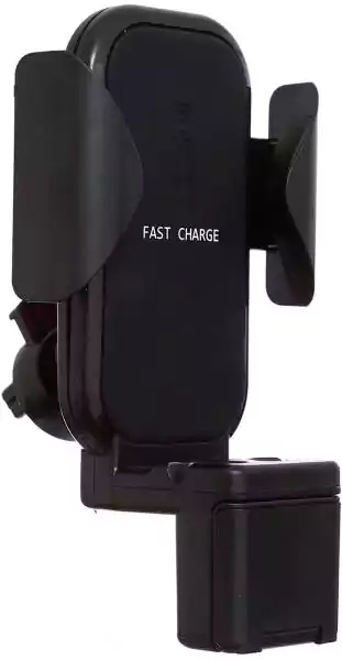 شاحن سيارة لاسلكي 3 في 1، متوافق مع موبايلات ابل وسامسونج، أسود