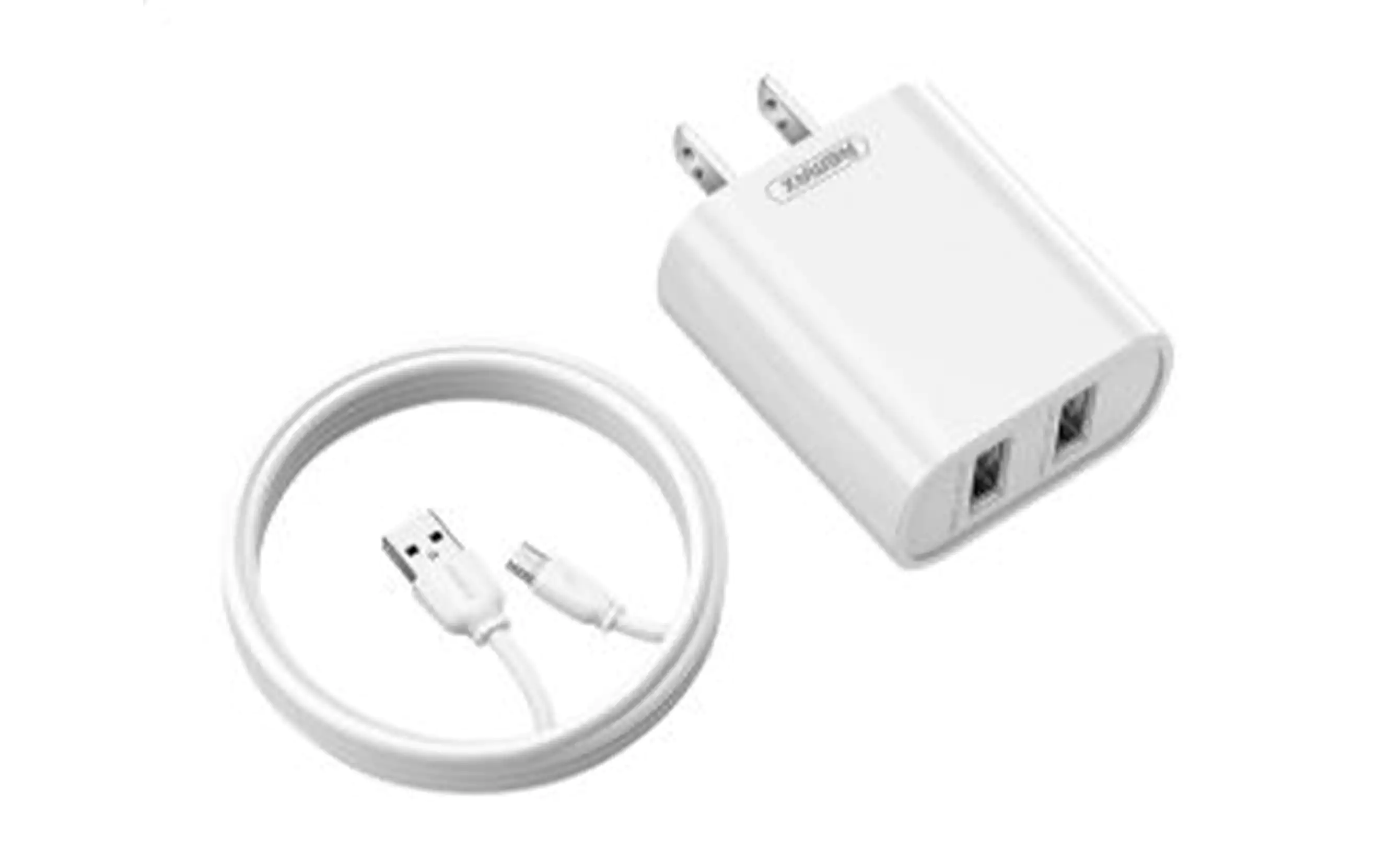 شاحن موبايل منزلي  للحائط سريع  مع كابل، أبيض  RP-U35