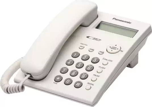 تليفون أرضي سلكي باناسونيك، ذاكرة اتصال 50 رقم، شاشة LCD، إظهار هوية المتصل، أبيض، KX-TSC11FX