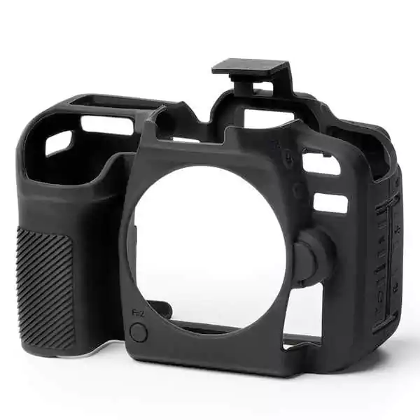جراب حماية هيكل كاميرا التصوير الخارجي من السيلكون لكاميرا نيكون D7500، أسود