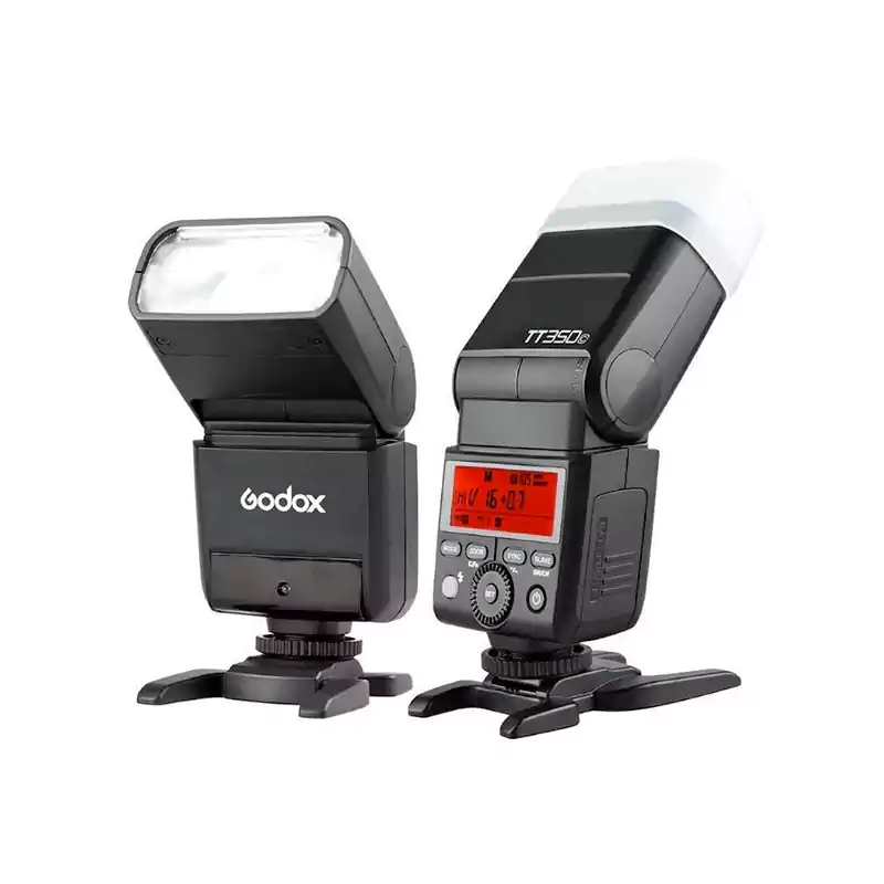 مصباح فلاش كاميرا جودوكس مستطيل مع بطارية مدمجة،  مصباح إضاءة محمول، أسود V350C