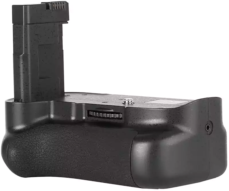 مقبض بطارية كاميرا التصوير ميكي لكاميرا نيكون D5200، ماسك وقابض للحفاظ على البطارية في وضع رأسي، أسود