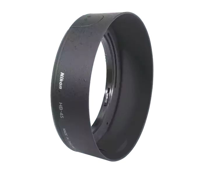 غطاء وواقي عدسة كاميرا التصوير نيكون لعدسة 45 مللي متر ، حماية فائقة من المطر والأتربة، أسود HB.45