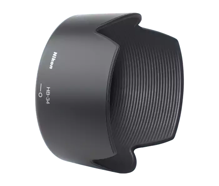 غطاء وواقي عدسة كاميرا التصوير نيكون  لعدسة  34 مللي متر ، حماية فائقة من المطر والأتربة، أسود HP-34