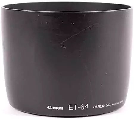 غطاء وواقي عدسة كاميرا التصوير كانون لعدسة  64  مللي متر ، حماية فائقة من المطر والأتربة، أسود ET-64