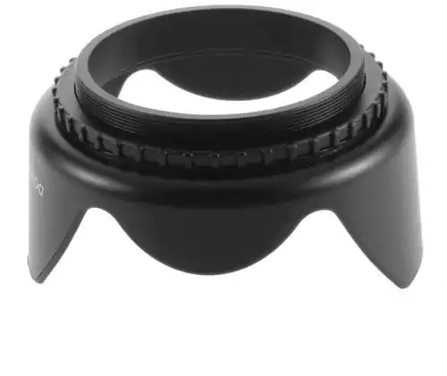 غطاء وواقي عدسة كاميرا التصوير لعدسة  49  مللي متر ، حماية فائقة من المطر والأتربة، أسود