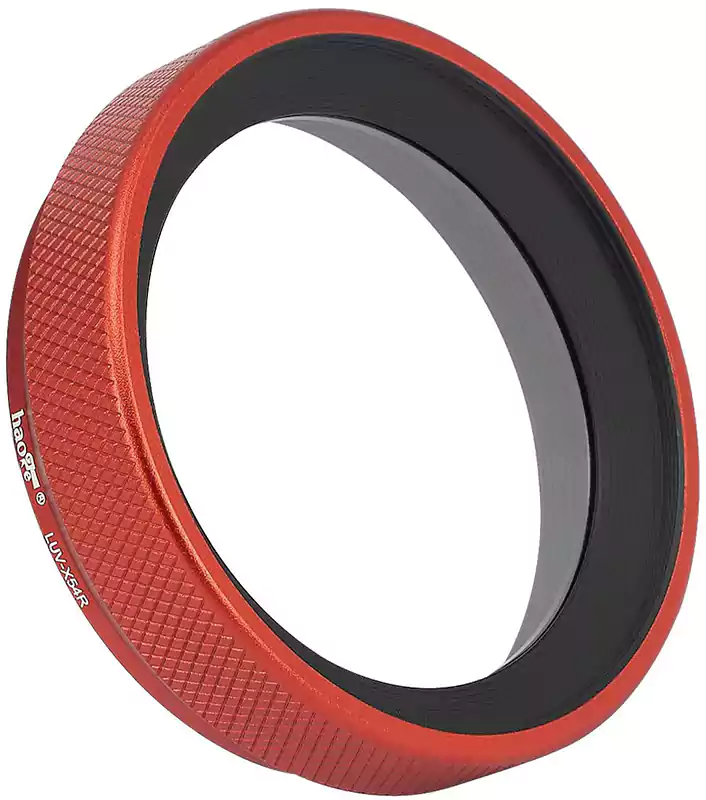 غطاء وواقي عدسة كاميرا التصوير  لعدسة  مع مرشح لأشعة فوق البنفسجية هوج  ، حماية فائقة من المطر والأتربة لكاميرا فوجي ، أحمر LUV-X54R