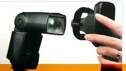 مصباح  فلاش كاميرا دائري ، مصباح فلاش إضاءة محمول ، أسود F175