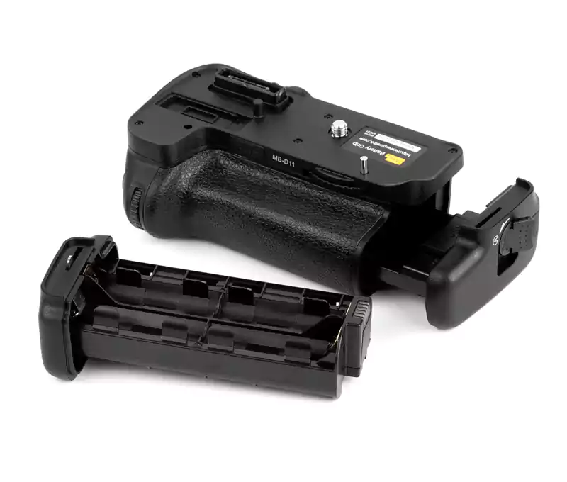 مقبض بطارية كاميرا التصويرلكاميرا نيكون D7000، ماسك وقابض للحفاظ على البطارية في وضع رأسي، أسود