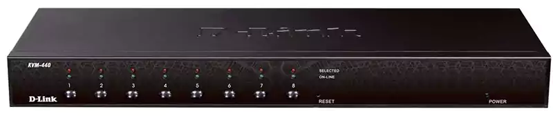 دي لينك ديسكتوب سويتش، 8 منافذ،  10-100جيجابيت، أسود، KVM-440