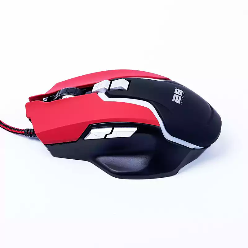 ماوس جيمنج توبي، سلكي، 2000 DPI، أسود × أحمر، MO025