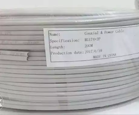 كابل كاميرا وينتيك RG174 ( للمتر الواحد )