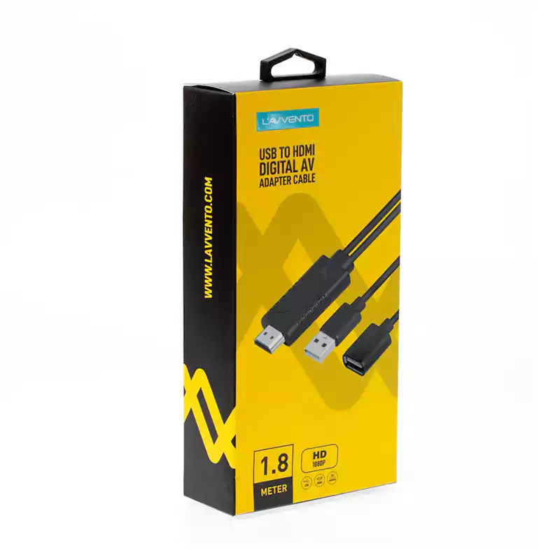 لافينتو كابل يو اس بي الى اتش دي ام اي محول ايه في رقمي CV097