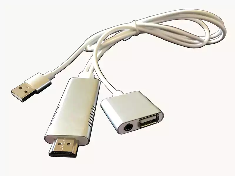 كابل انعكاس عالي الدقة HDMI S9 لـ IOS Android Lightning Micro Type C