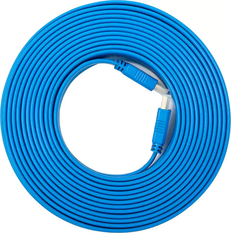 اي ترين DC070 - كابل مسطح من HDMI الي HDMI - طوله 10 متر - أزرق